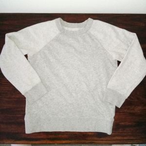 GAP Raglan Crew Sweatshirt Heathered Gray XS